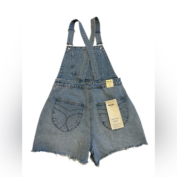 NWT Rollas Original Short Overall Sylvie Blue Size 27 - Picture 6 of 7